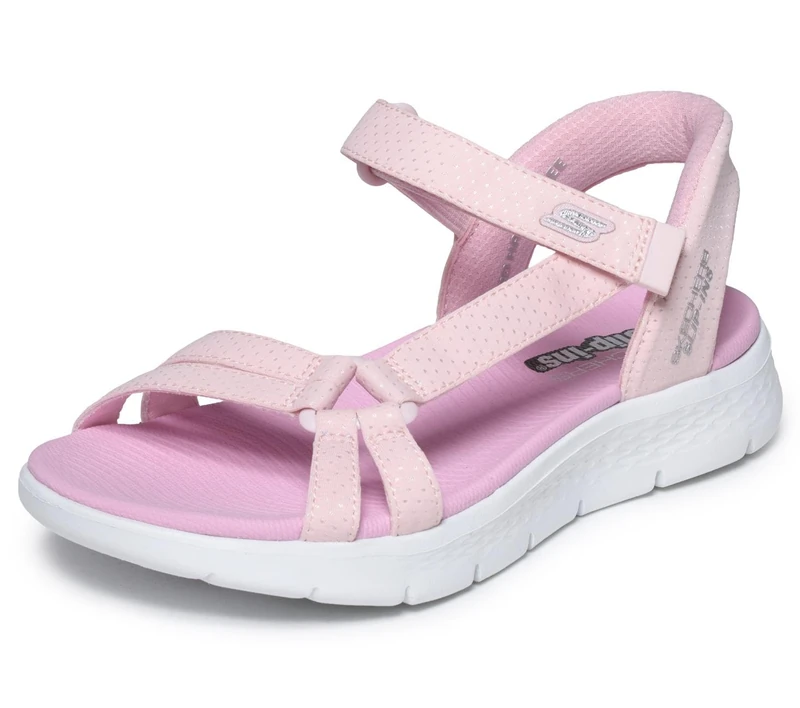 Skechers Girl's Go Walk Flex Sandal Lots of Sol Sneakers, Pink, 2 UK Child