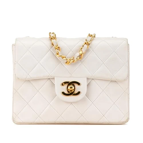 Chanel Pre-Loved Mini Square Classic Lambskin Single Flap Crossbody Bag