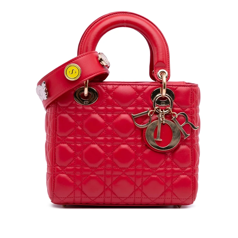 Dior Pre-Loved Small Lambskin Cannage My Abcdior Lady Handbag