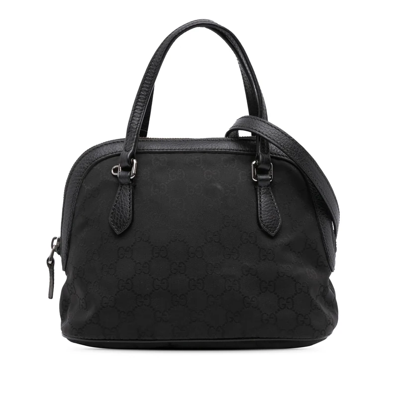 Gucci Pre-Loved Mini GG Nylon Dome Satchel Handbag