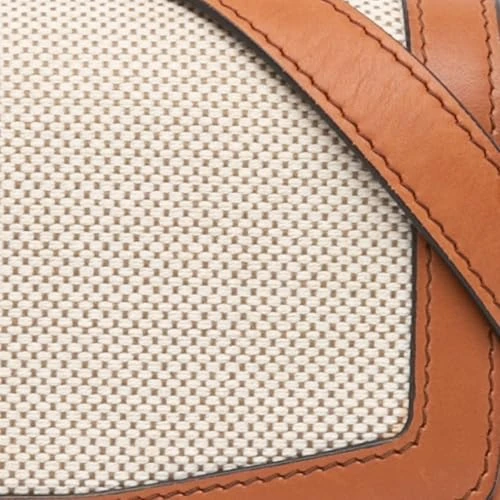 Celine Pre-Loved Teen Canvas And Calfskin Triomphe Crossbody Bag