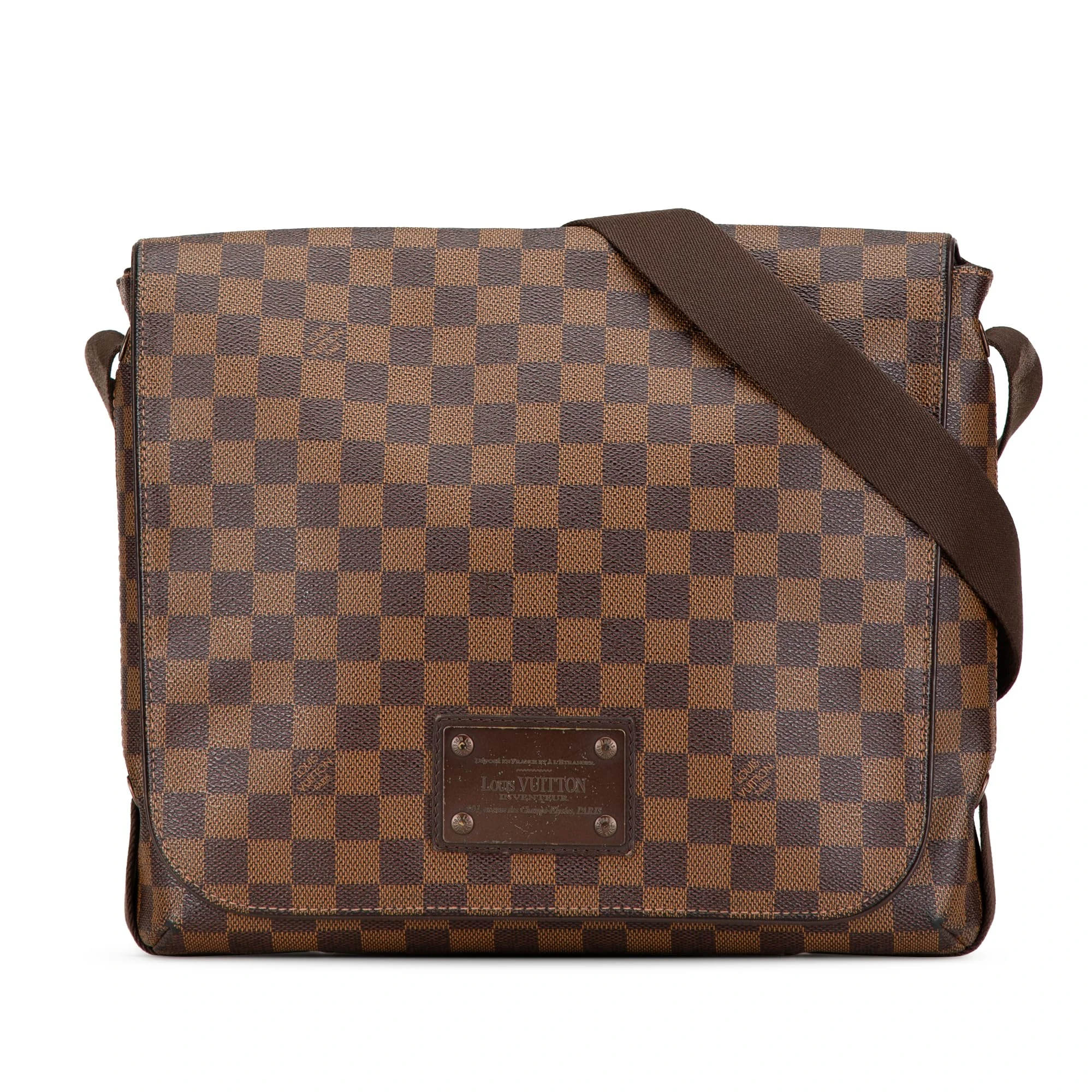 Louis Vuitton Pre-Loved Damier Ebene Brooklyn MM Crossbody Bag