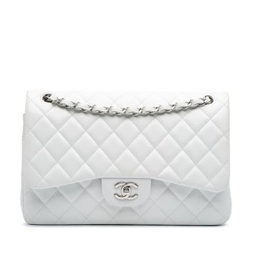 Chanel Pre-Loved Jumbo Classic Caviar Double Flap Shoulder Bag