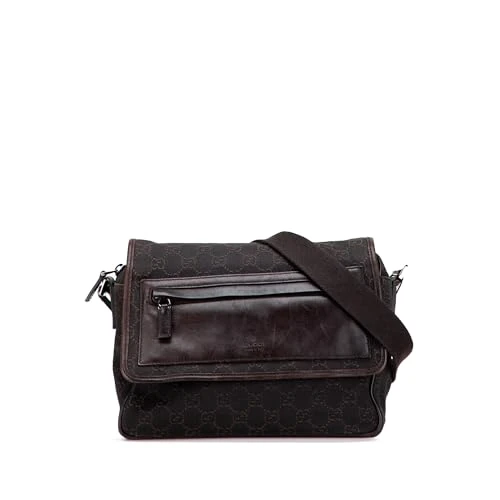 Gucci Pre-Loved GG Canvas Crossbody Bag