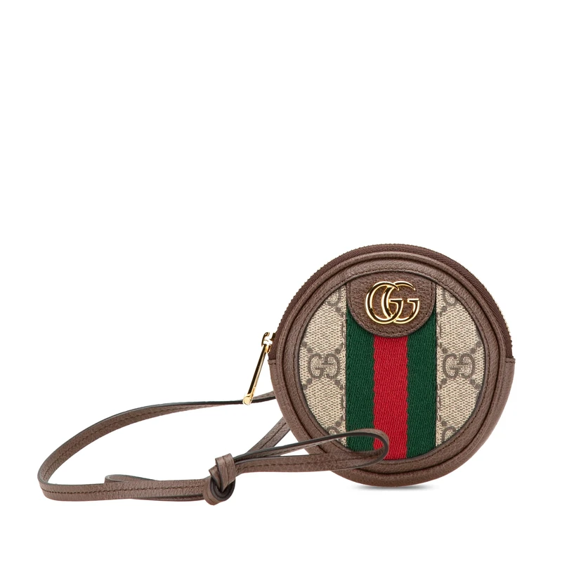 Gucci Pre-Loved Mini GG Supreme Ophidia Round Neck Pouch Shoulder Bag