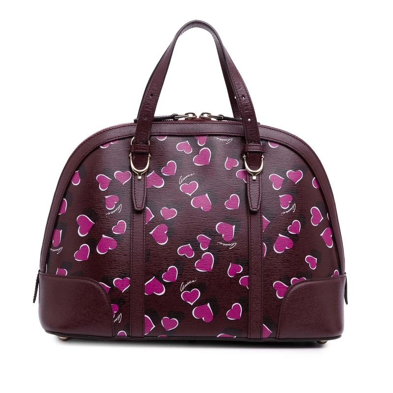 Gucci Pre-Loved Small Leather Heartbeat Nice Dome Satchel