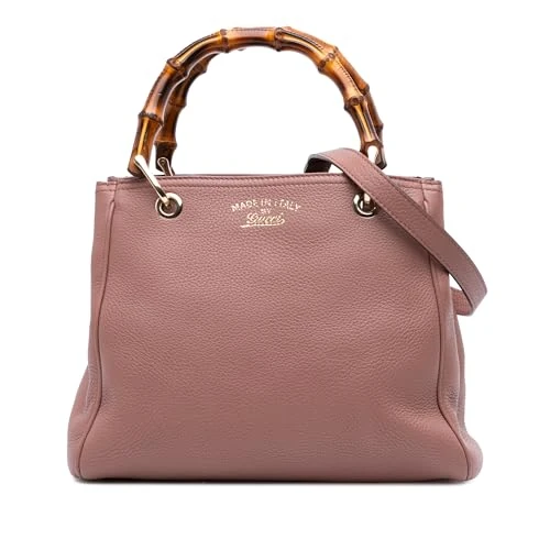 Gucci Pre-Loved Small Calfskin Bamboo Shopper Satchel