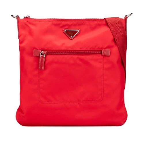 Prada Pre-Loved Tessuto Zip Top Crossbody Bag