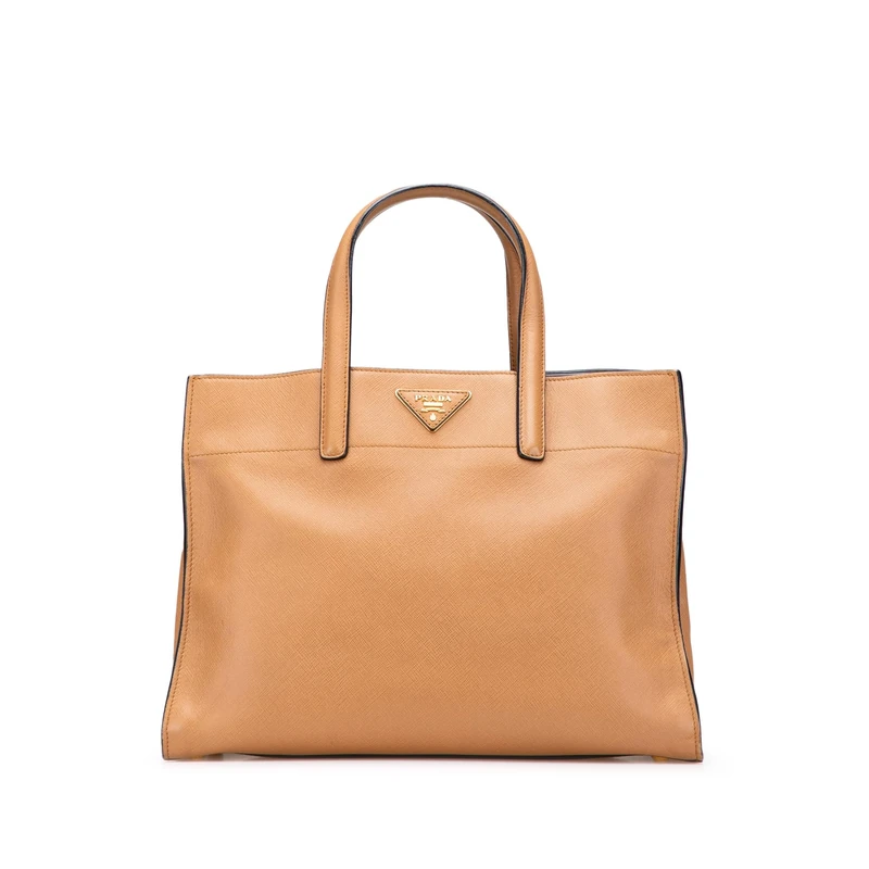 Pre-Loved Saffiano Soft Triple Pocket Satchel