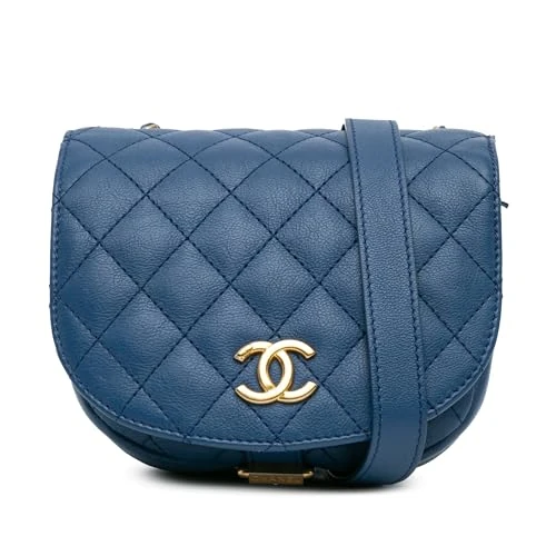 Chanel Pre-Loved Quilted Grained Calfskin Casual Trip Messenger Crossbody Bag