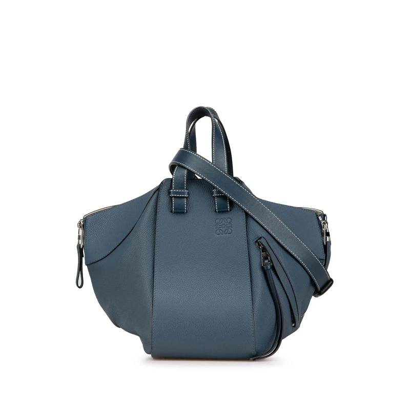 LOEWE Pre-Loved Small Leather Hammock Bag Satchel