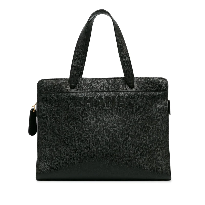 Chanel Pre-Loved CC Caviar Leather Tote
