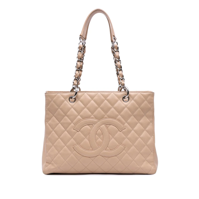 Chanel Pre-Loved Caviar Grand Shopping Tote Bag