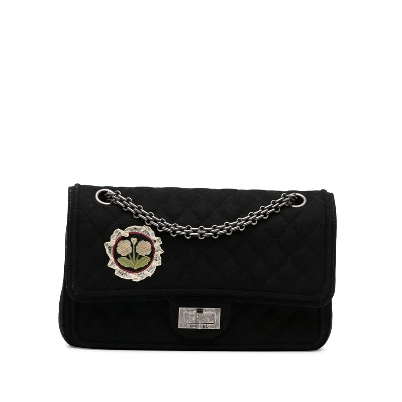 Chanel Pre-Loved Reissue Wool Shoulder Bag