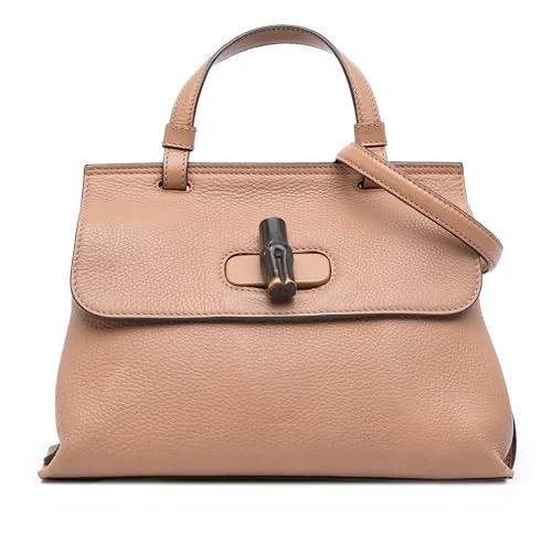 Gucci Pre-Loved Small Leather Bamboo Daily Satchel Handbag