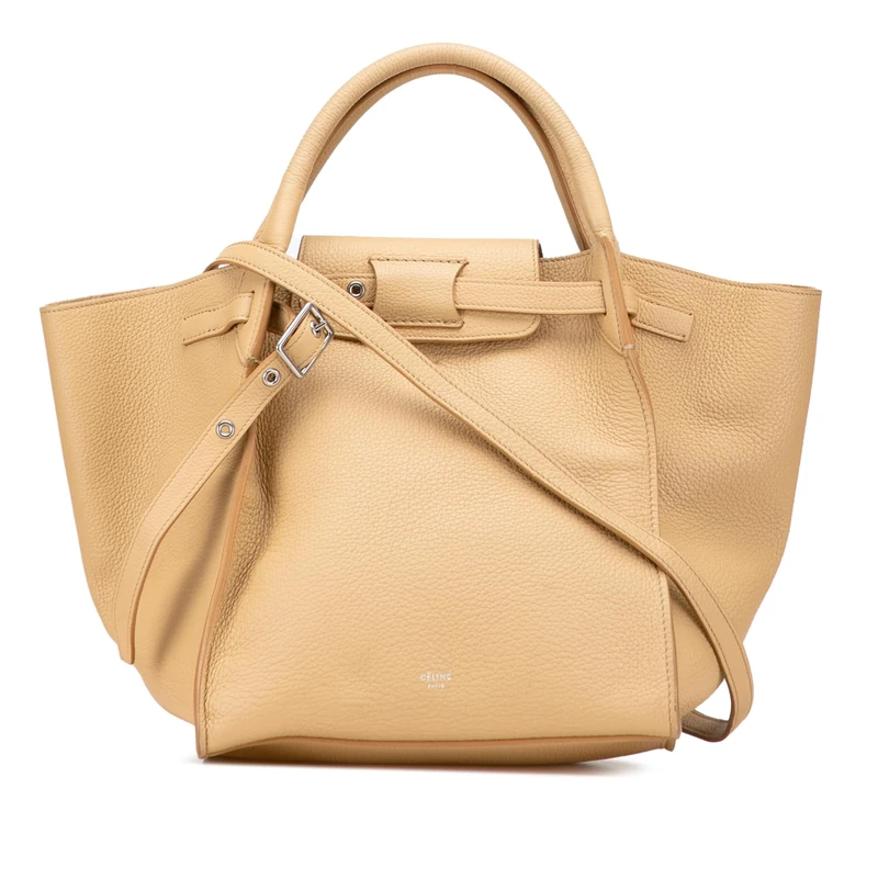 Celine Pre-Loved Small Leather Big Bag Satchel