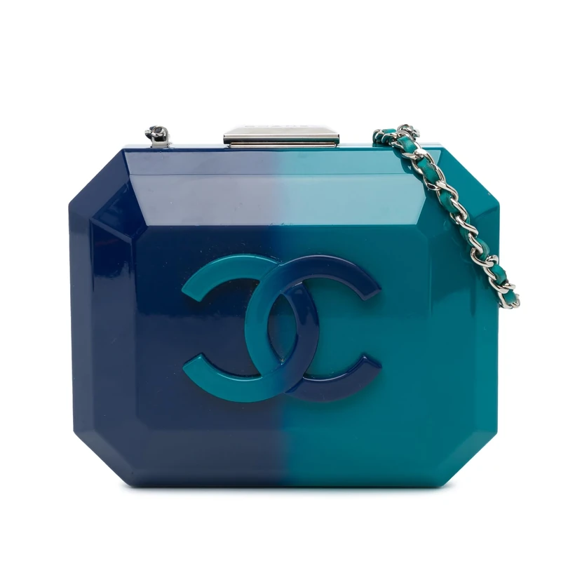 Chanel Pre-Loved CC Ombre Acrylic Clutch On Chain Crossbody Bag
