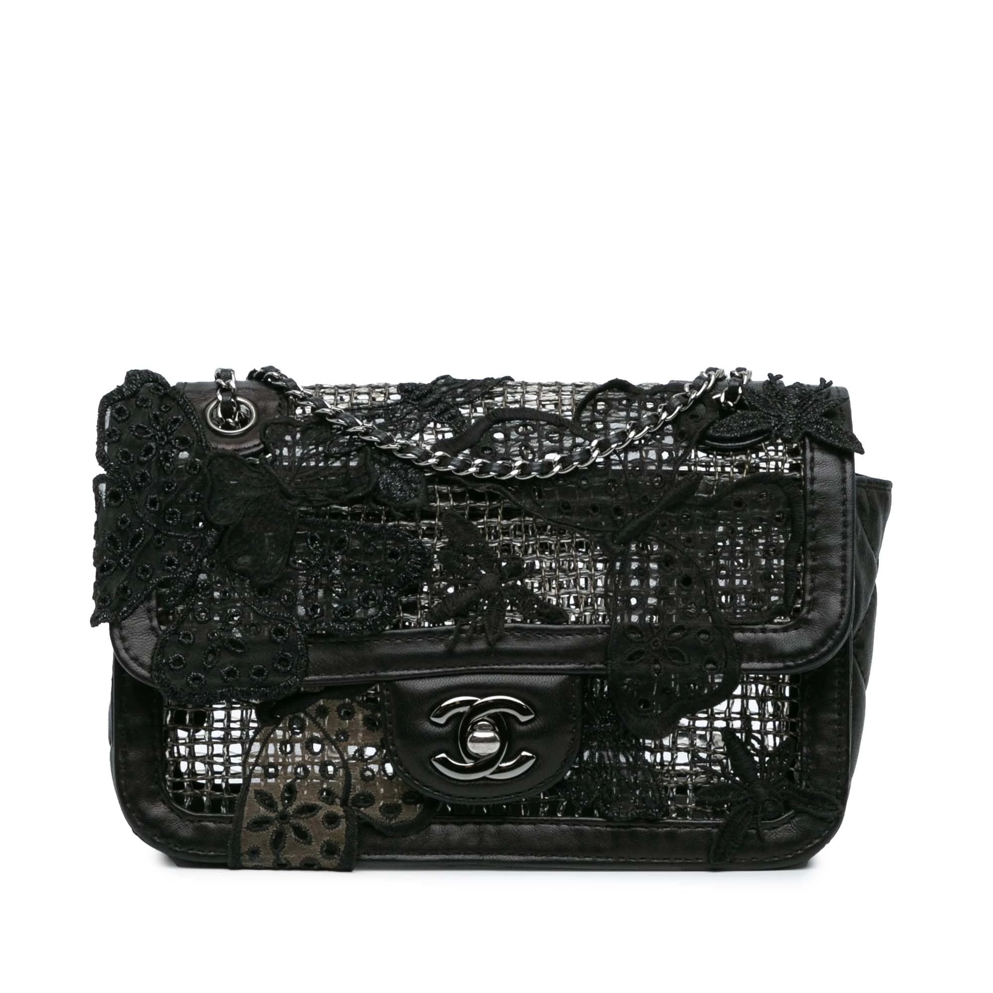 Chanel Pre-Loved Small Mesh Butterfly Flap Shoulder Bag