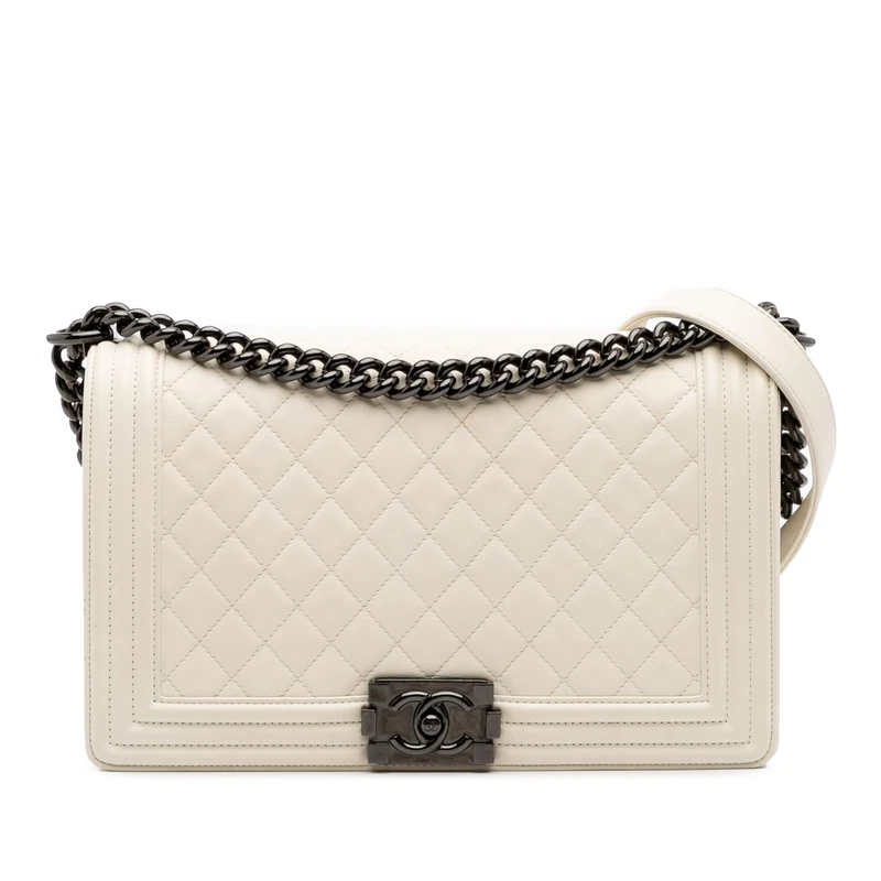 Chanel Pre-Loved Medium Quilted Lambskin Boy Flap