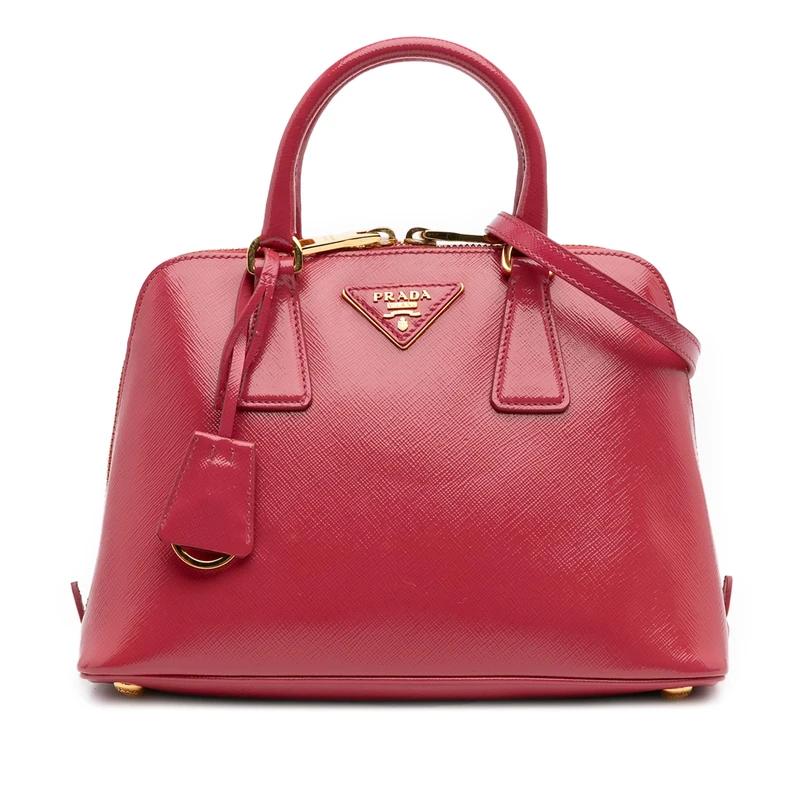 Pre-Loved Small Saffiano Vernice Promenade Satchel