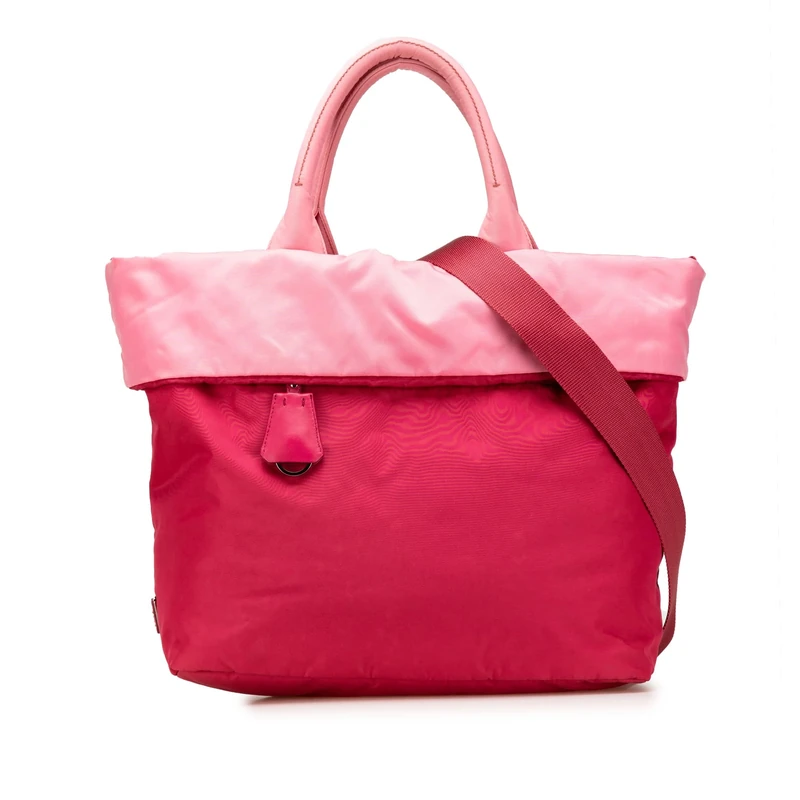 Prada Pre-Loved Tessuto Reversible Satchel Handbag