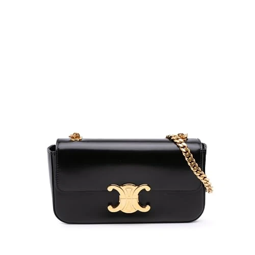 Celine Pre-Loved Shiny Calfskin Claude Chain Shoulder Bag