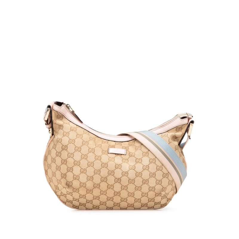 Gucci Pre-Loved GG Canvas Web Crossbody Bag