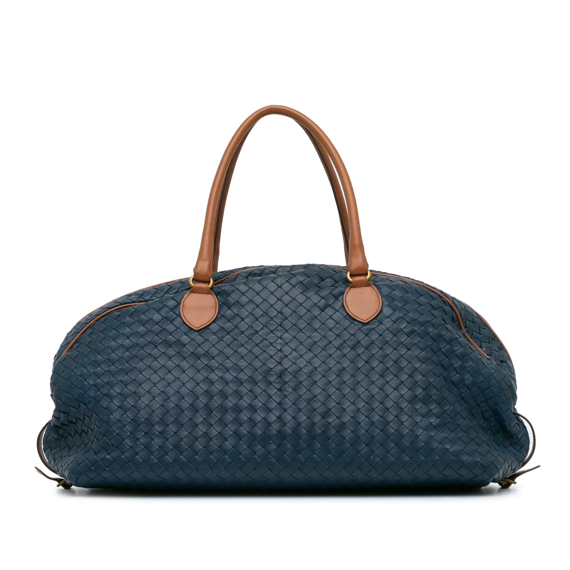 Bottega Veneta Pre-Loved Nappa Intrecciato Bowling Bag