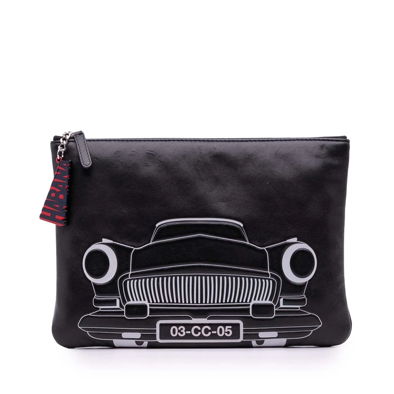Chanel Pre-Loved Medium Printed Lambskin Cuba La Habana O Case Clutch Bag