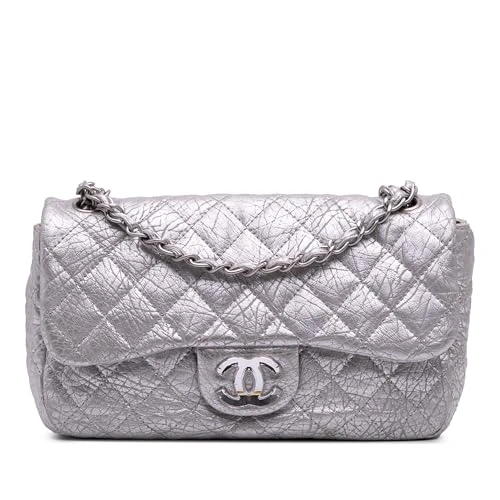 Pre-Loved Quilted Aged Calfskin On The Rocks Flap Shoulder Bag