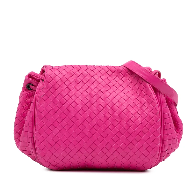 Bottega Veneta Pre-Loved Nappa Intrecciato Flap Crossbody Bag
