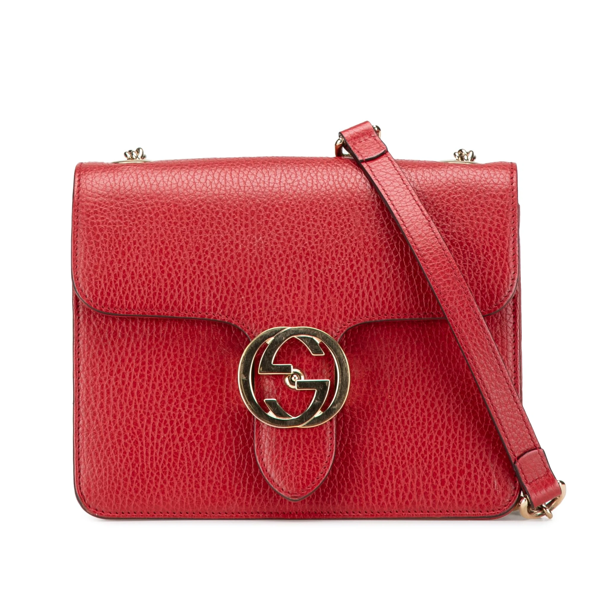 Gucci Pre-Loved Small Dollar Calfskin Interlocking G Crossbody Bag