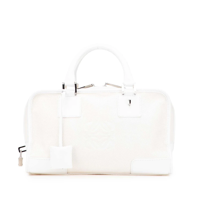 LOEWE Pre-Loved Perforated Leather Amazona 28 Handbag