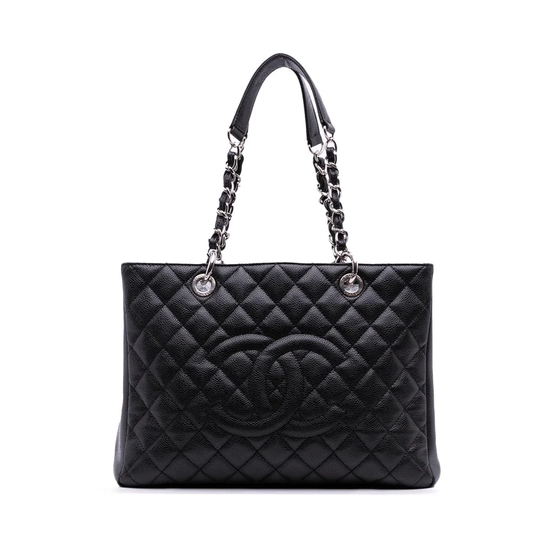Chanel Pre-Loved Caviar Grand Shopping Tote Bag