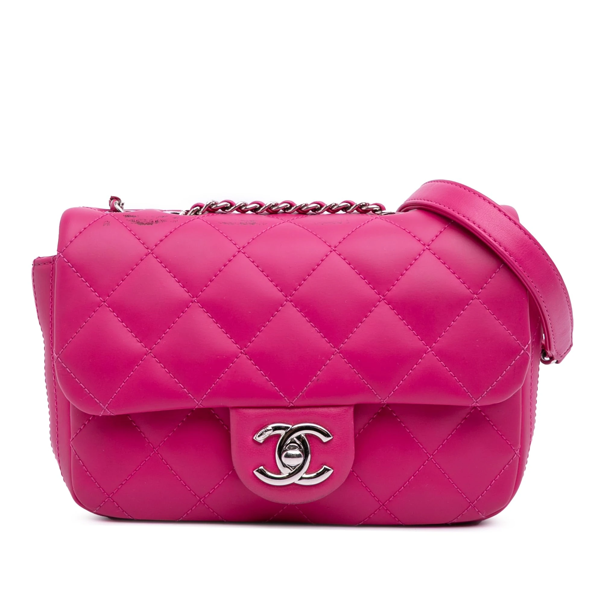 Chanel Pre-Loved Paris Seoul Small Rubber Coco Rain Flap Crossbody Bag