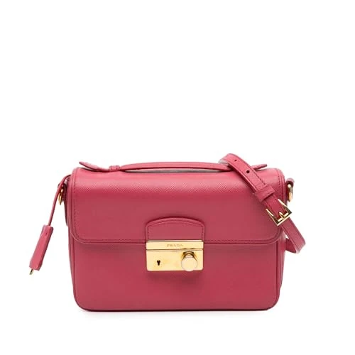 Prada Pre-Loved Saffiano Sound Lock Satchel Handbag