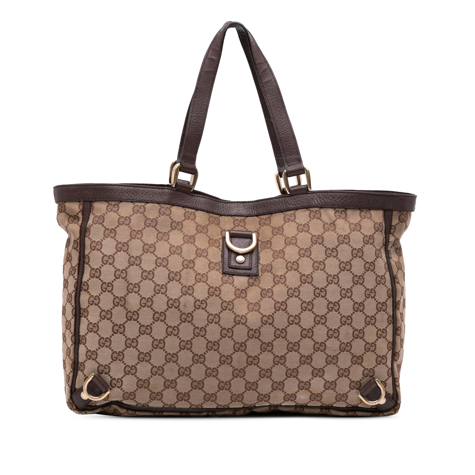 Gucci Pre-Loved GG Canvas Abbey D Ring Tote