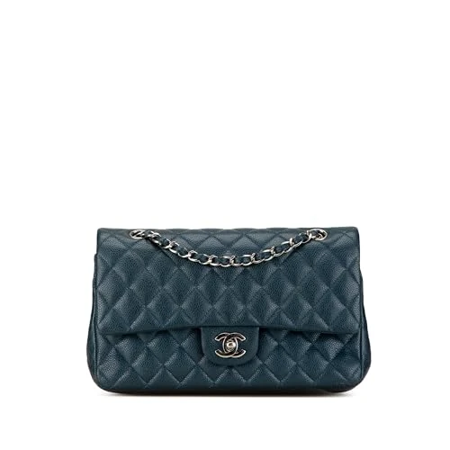 Chanel Pre-Loved Medium Classic Caviar Double Flap Shoulder Bag