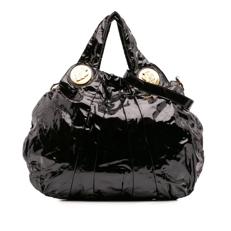 Gucci Pre-Loved Large Patent Hysteria Satchel