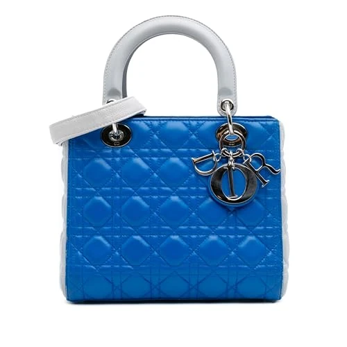 Dior Pre-Loved Medium Bicolor Lambskin Cannage Lady Handbag