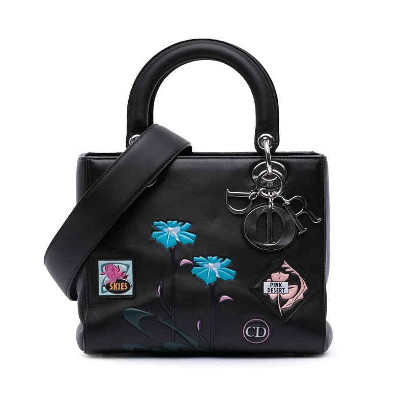 Dior Pre-Loved Medium Calfskin Paradise Lady Handbag