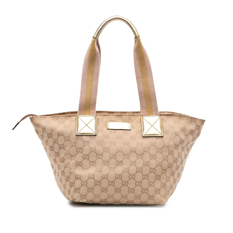 Gucci Pre-Loved GG Canvas Web Tote