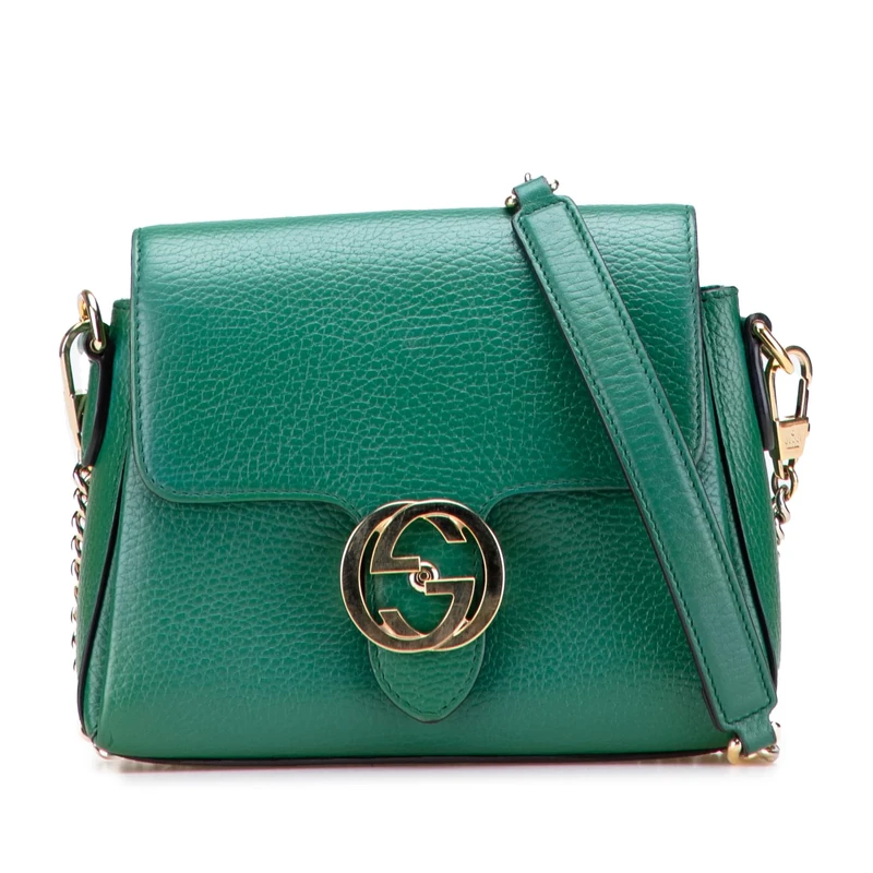 Gucci Pre-Loved Small Dollar Calfskin Interlocking G Crossbody Bag