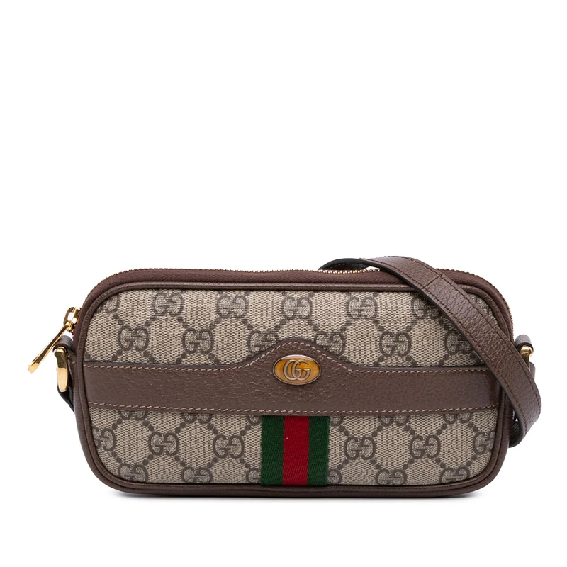 Gucci Pre-Loved Mini GG Supreme Web Ophidia Crossbody