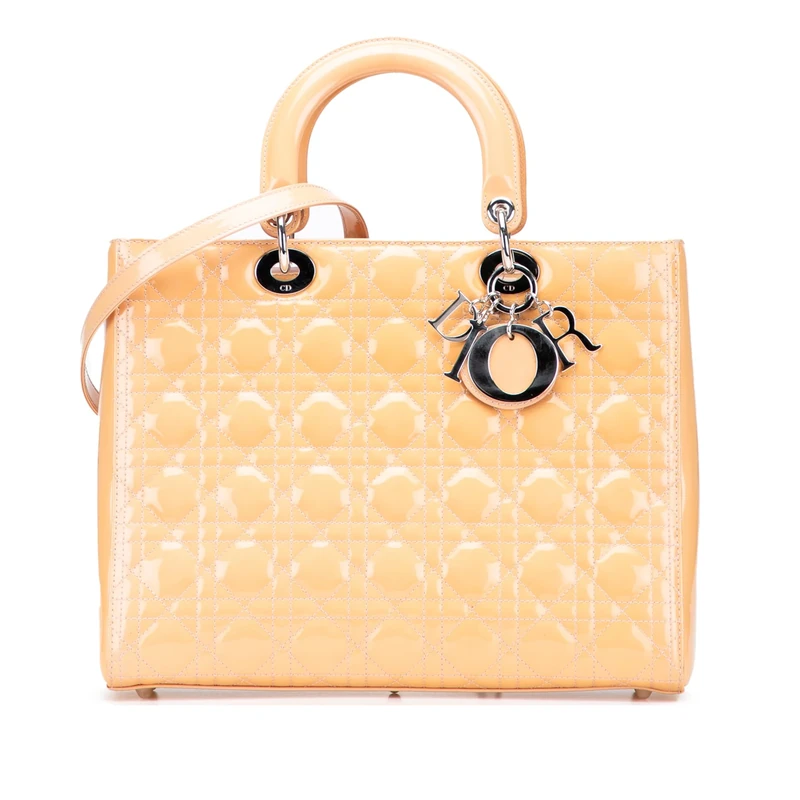 Dior Pre-Loved Large Patent Cannage Lady