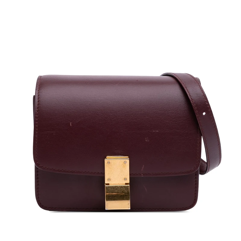Celine Pre-Loved Small Calfskin Classic Box Crossbody Bag