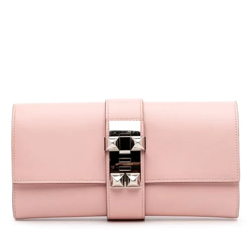 Hermès Pre-Loved Tadelakt Medor Clutch 23