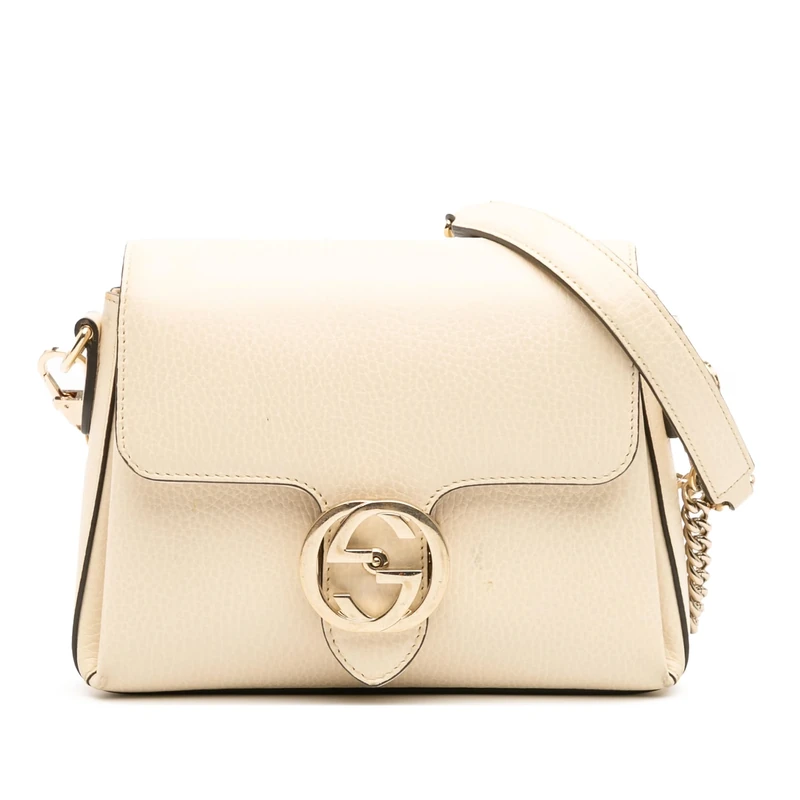Gucci Pre-Loved Small Dollar Calfskin Interlocking G Crossbody Bag