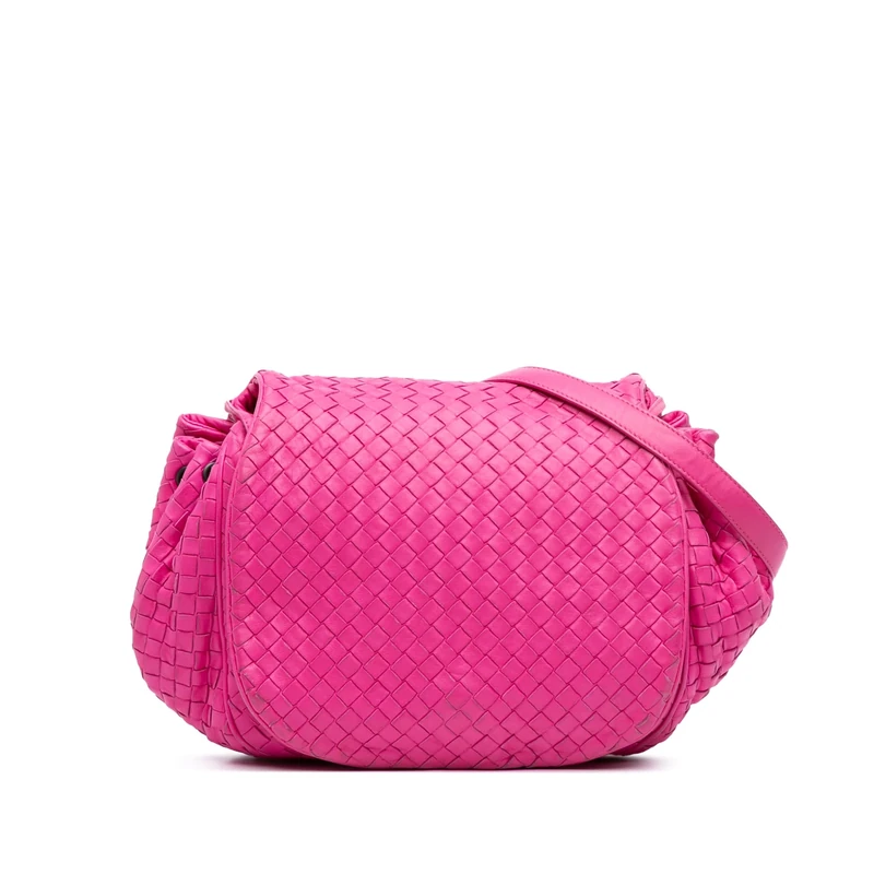 Bottega Veneta Pre-Loved Nappa Intrecciato Flap Crossbody Bag