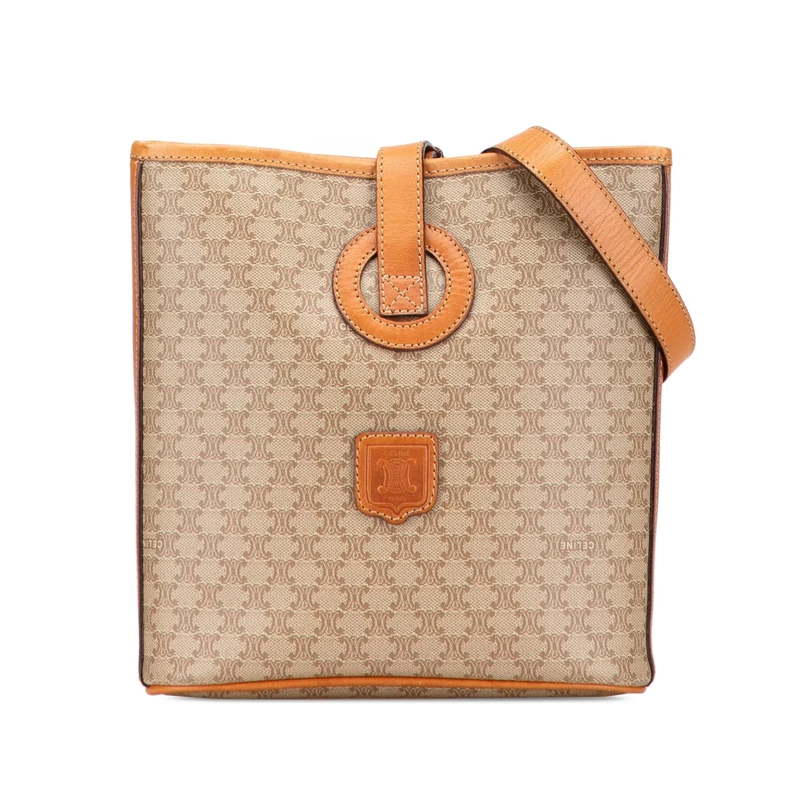Celine Pre-Loved Macadam Coated Canvas Crossbody Bag